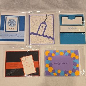 Set of Colorful Greeting Cards Handmade